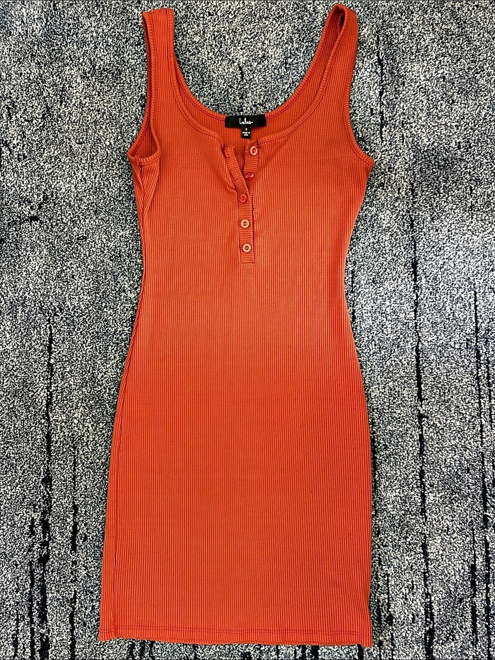 Lulus Shapin' Up Rust Red Ribbed Bodycon Mini Dress Size Small